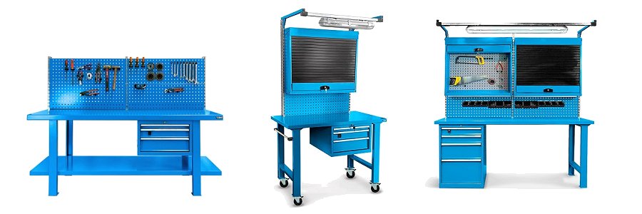 Bancos de trabajo metalicos