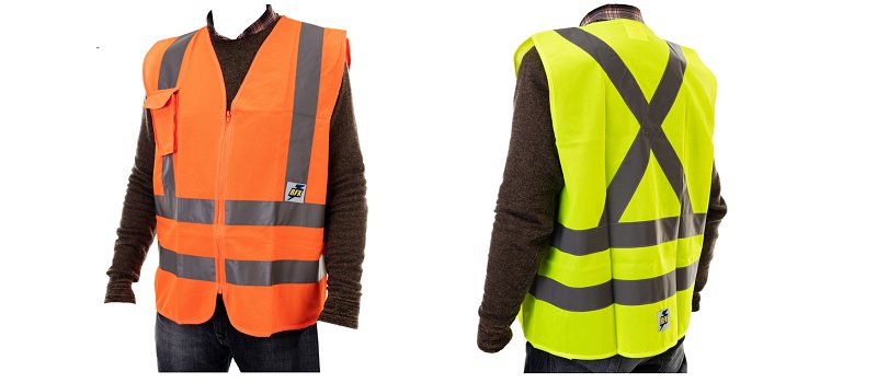 Chaleco alata visbilidad clase 2 naranja amarilllo