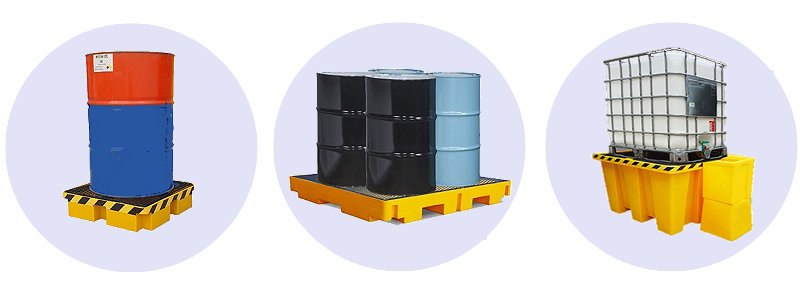 pallets contenedores de derrames