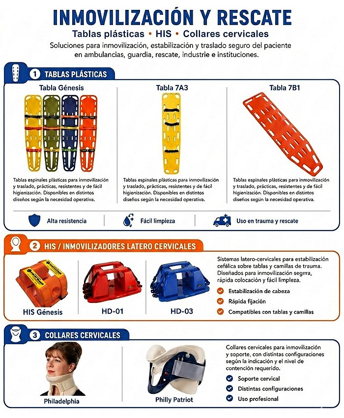 Tablas de inmovilizacion cuellos ortopedicos