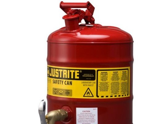 Bidones para laboratorio metálicos Justrite 7150150 con grifo 08902 - 19 lts.