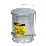 Tanques 9104 23 lt desechos aceitosos Justrite SoundGuard™ - Apertura a pedal - 23 litros - Color plata