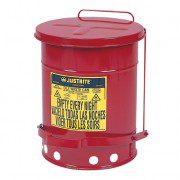 Tanques 9108 23 lt desechos aceitosos Justrite SoundGuard™ - Apertura a pedal - 23 litros - Color rojo