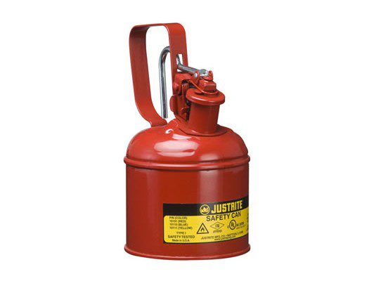 Bidones para inflamables Justrite 10101 metalicos Tipo I - Cap. 1 lts.