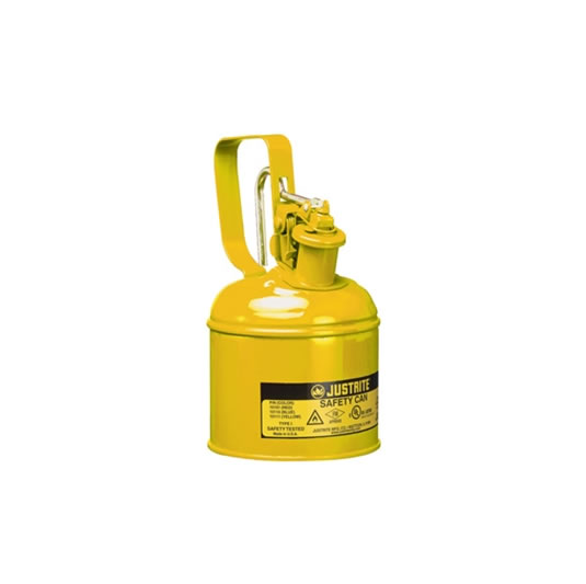 Bidon 10111 1 lt Tipo I para inflamables Justrite metalicos - Cap. 1 lts - Color amarillo para Gas oil