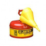 Bidón 7110110 4 lt Tipo I para inflamables Justrite metalicos - Con embudo - Cap. 4 lts