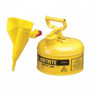 Bidón 7110210 4 lt Tipo I para inflamables Justrite metalicos - Con embudo - Cap. 4 lts - Color amarillo para Gas oil