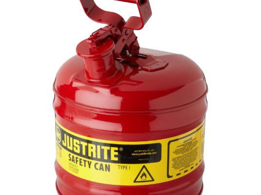 Bidones para inflamables Justrite 7120100 (ex 10501) metálicos Tipo I - Cap. 7,5 lts.