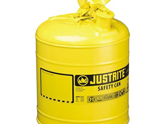 Bidones para inflamables Justrite metálicos Tipo I - Color amarillo para Gas oil
