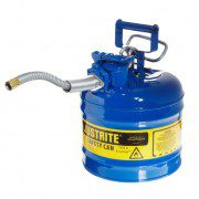 Bidón 7220320 7,5 lt Tipo II para inflamables Justrite (ex 10468B/10568B/10527B) metálicos de dos bocas AccuFlow™ - 7,5 lts - Color Azul para Querosén
