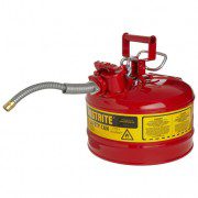 Bidón 7225120 9,5 lt Tipo II para inflamables Justrite (ex 10728) metálicos de dos bocas y manguera 16mm AccuFlow™ - 9,5 litros - Color rojo