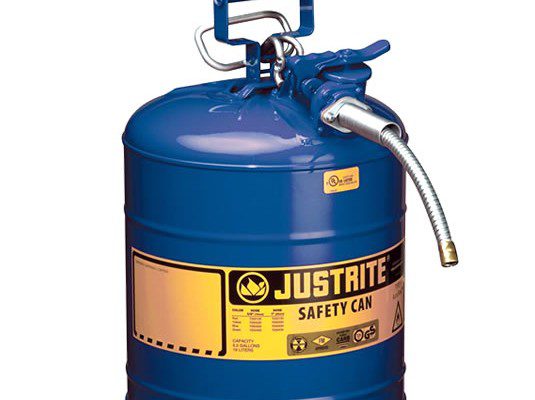 Bidones para inflamables 7250320 (Ex 10868B/10828B) de dos bocas y manguera Tipo II AccuFlow™ - 19 lts - Color azul para Querosén