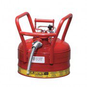 Bidón 7325120 9 lt Tipo II DOT para inflamables Justrite con manguera - 9 litros - Color rojo