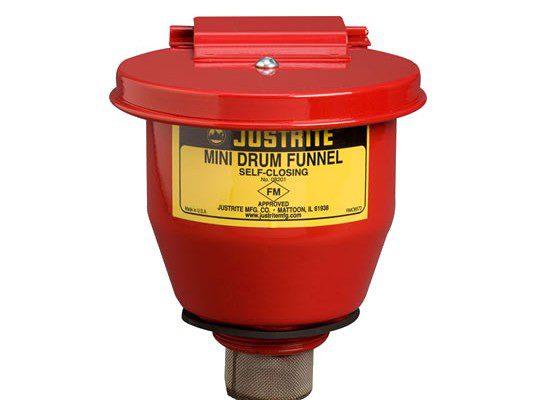 Embudos chicos para tambores con cierre manual Justrite 8201
