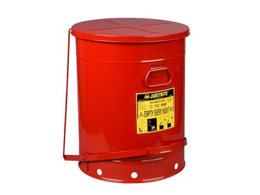 Tanques para desechos aceitosos Justrite - Apertura a pedal - 79 litros