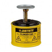 Humectadores 10018 1/2 lt de seguridad con pistón Justrite - Color amarillo