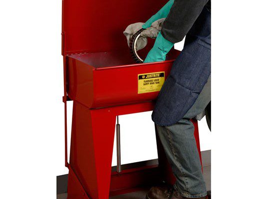 Tanques de enjuague de pie Justrite 27110 - 42 litros