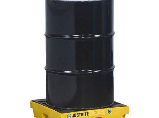 Centros de acumulación Justrite 28652 (ex 28940) EcoPolyBlend™ para 1 tambor - Color amarillo