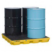 Centros de acumulación 28656 Justrite para 4 tambores Color amarillo (Ex 28923) EcoPolyBlend™