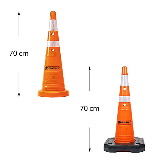 Conos viales 2071 Econo Conoflex 70 cm con sin base