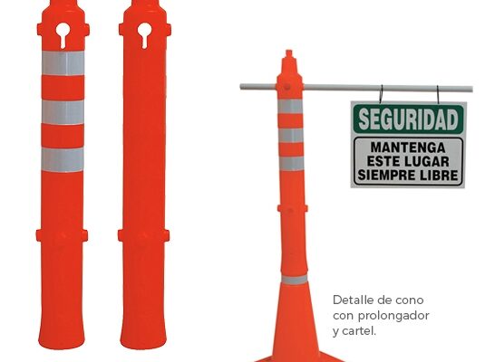 Prolongadores para conos viales con sin reflectivos