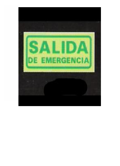 Cartel para salida de emergencia