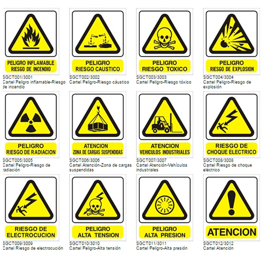 Carteles de señalización indust Advertencia Seguridad Industrial