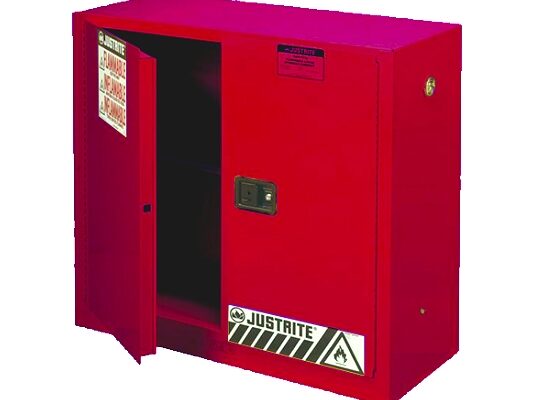 GABINETES 892301 IGNIFUGOS JUSTRITE Bajomesada 22 Galones Rojos Puerta Manual