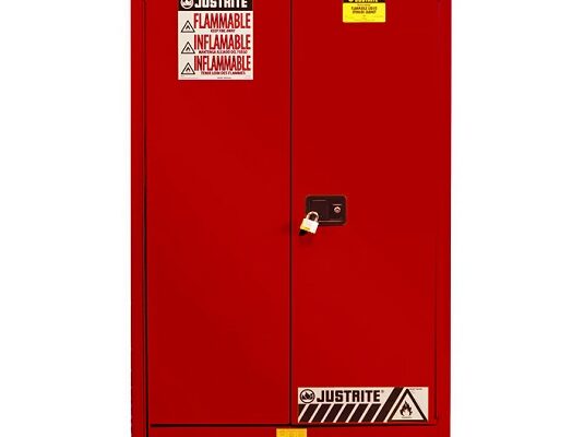 GABINETES 894521 45 Gal PA IGNIFUGOS JUSTRITE 45 Galones ROJOS PUERTAS AUTOMATICAS