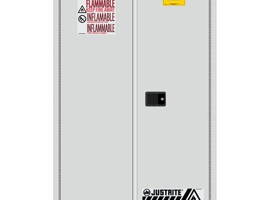 GABINETES 894525 45 Gal PA IGNIFUGOS JUSTRITE 45 Galones BLANCOS PUERTAS AUTOMATICAS