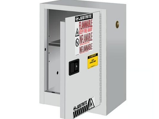 GABINETES IGNIFUGOS JUSTRITE 891225 COMPAC - 12 GALONES - BLANCOS - PUERTA AUTOMATICA