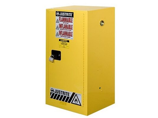 GABINETES IGNIFUGOS JUSTRITE 891500 COMPAC - 15 GALONES - AMARILLOS – PUERTA MANUAL