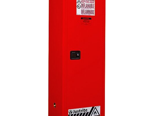 GABINETES IGNIFUGOS JUSTRITE 892201 DELGADOS SLIMLINE 22 GALONES - ROJOS - PUERTA MANUAL