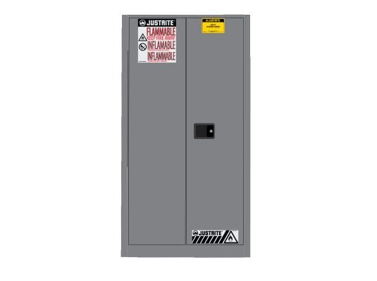 GABINETES IGNIFUGOS JUSTRITE 896223 PARA ALMACENAMIENTO DE TAMBORES DE 200 LITROS - GRISES - PUERTAS AUTOMATICAS