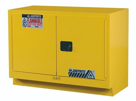 GABINETES IGNIFUGOS PARA LABORATORIOS JUSTRITE 884800 - 31 GALONES - AMARILLOS – 2 PUERTAS MANUALES