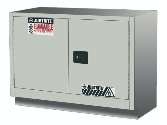 GABINETES IGNIFUGOS PARA LABORATORIOS JUSTRITE 884804 - 31 GALONES - PLATEADOS – 2 PUERTAS MANUALES