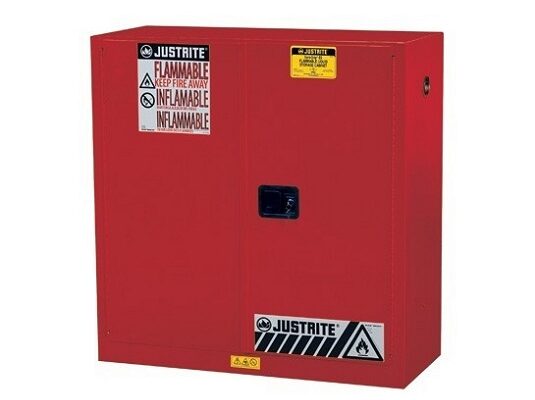 GABINETES IGNIFUGOS JUSTRITE 893021 Ex-25302R - 30 GALONES - ROJOS - PUERTAS AUTOMATICAS
