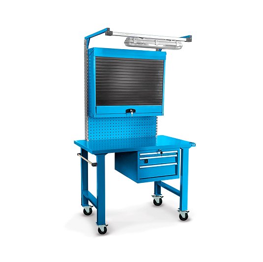 Ver Banco de trabajo con porta herramientas y cajones Banco de trabajo con porta herramientas y cajones