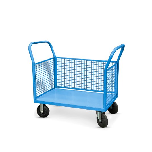 Carro metálico con 4 ruedas