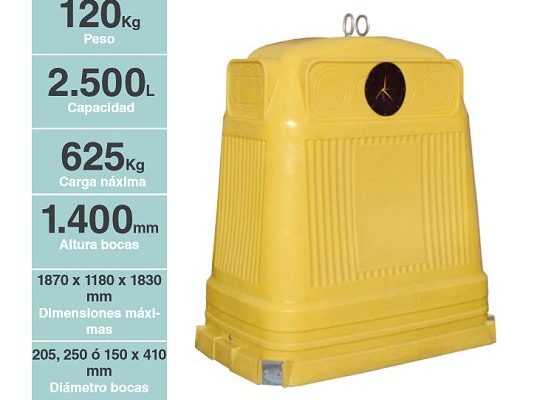 contenedores para residuos iglu rectangular isr-25