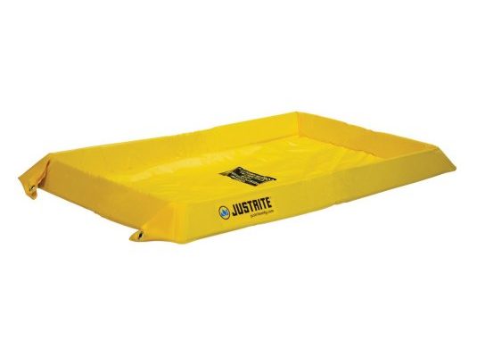 Piletas 28402 76 lts derrame Spill Berm antiderrames Justrite 914 x 102 x 1524 mm