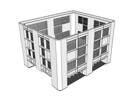 Bin plástico BVAT ventilados con traversas