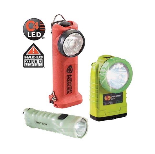 Linternas de mano LED distintos tipos bomberos rescate