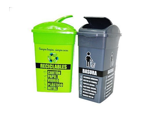 Cesto Ecologico 60 Lts Verde - Gris