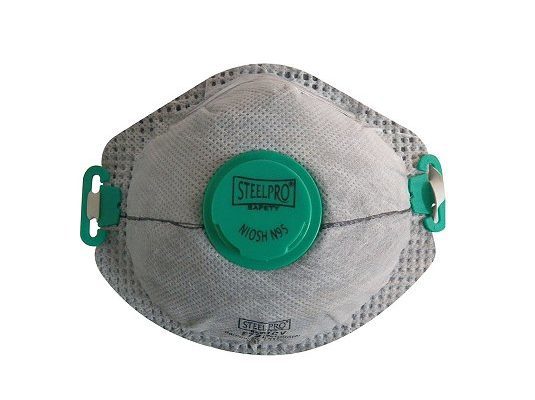 Mascarillas F720CV Descartables STEELPRO Con CARBON ACTIVADO y VALVULA