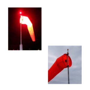 Manga para viento luz led interna