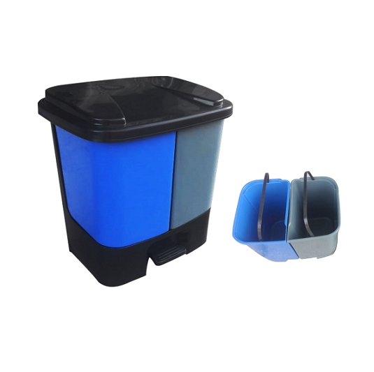Home essential Cubo de Basura Pelikan de 23 litros de plástico Color Antracita con Tapa de Color: Basura Mixta BranQ sin BPA con Tapa con Cierre PP 