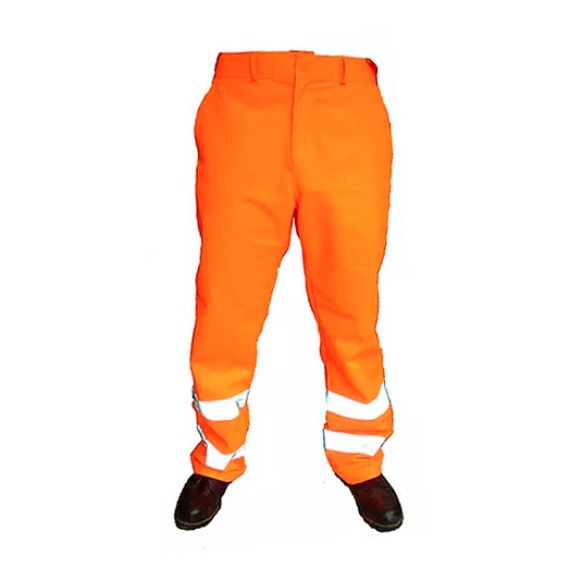 Pantalón naranja fluo Ropa de Alta Visibilidad Seguridad Global