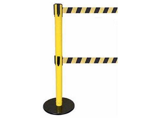 Poste metálico 2M doble Cinta Retractil