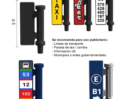 Cartel publicitario rectangular CNPU CONOFLEX